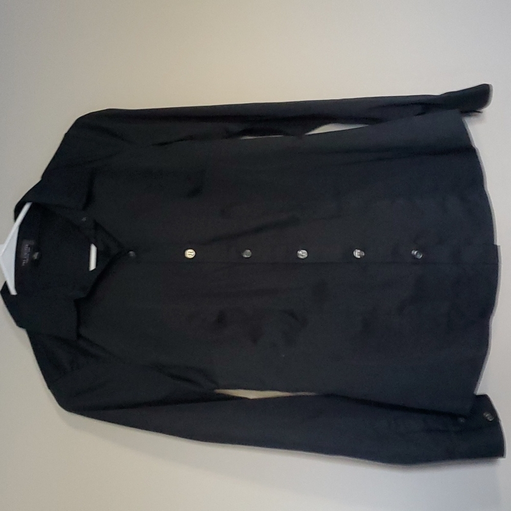 The Limited Black Long Sleeve Button Down Dress Shirt XS